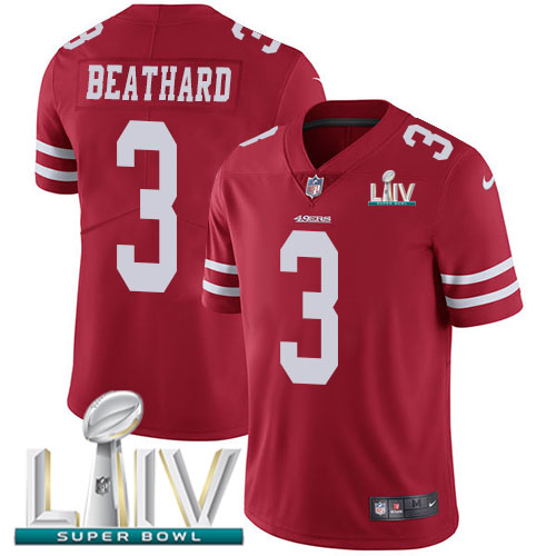 San Francisco 49ers Nike #3 C.J. Beathard Red Super Bowl LIV 2020 Team Color Youth Stitched NFL Vapor Untouchable Limited Jersey->youth nfl jersey->Youth Jersey